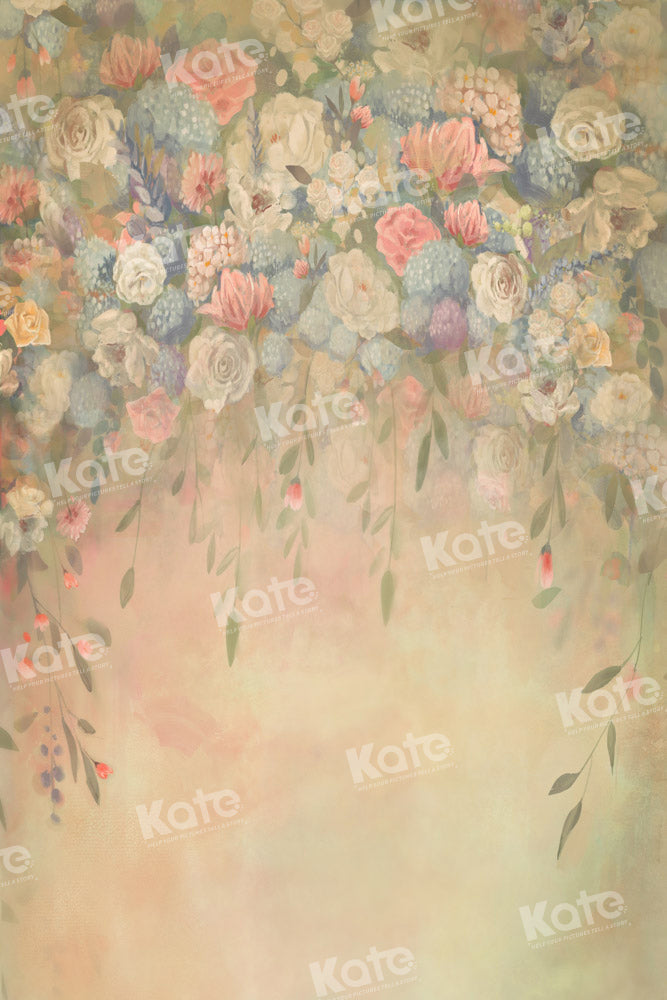 Kate Portrait Backdrop Flowers Hand Painted Designed by GQ