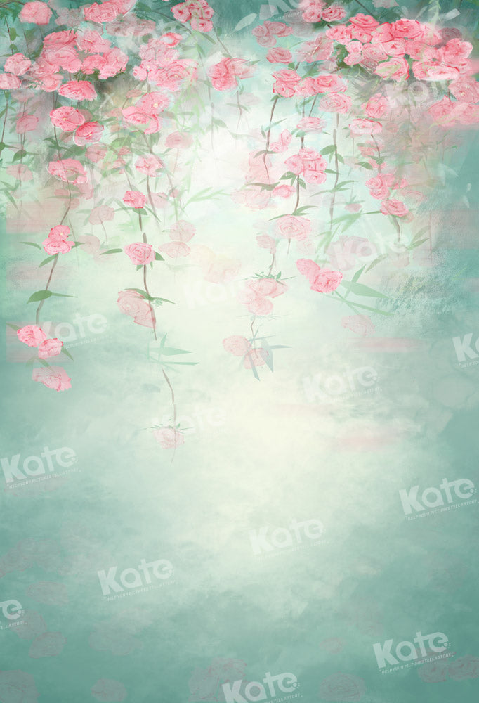 Kate Green Fine Art Backdrop Flowers Hand Painted Designed by GQ