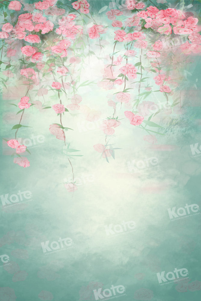 Kate Green Fine Art Backdrop Flowers Hand Painted Designed by GQ