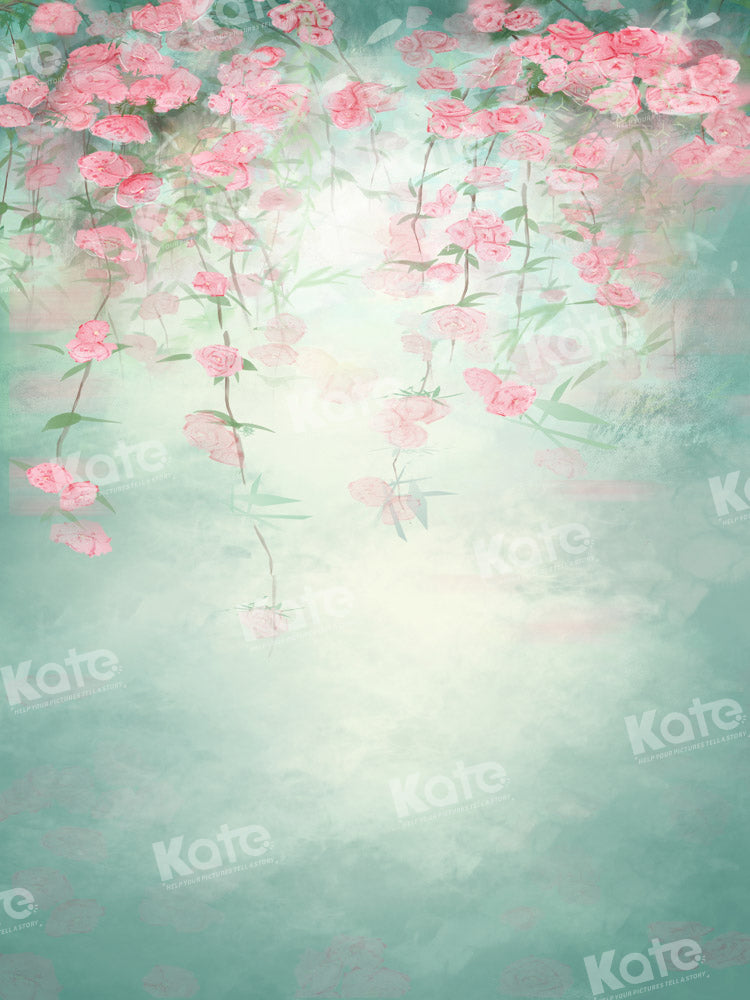 Kate Green Fine Art Backdrop Flowers Hand Painted Designed by GQ