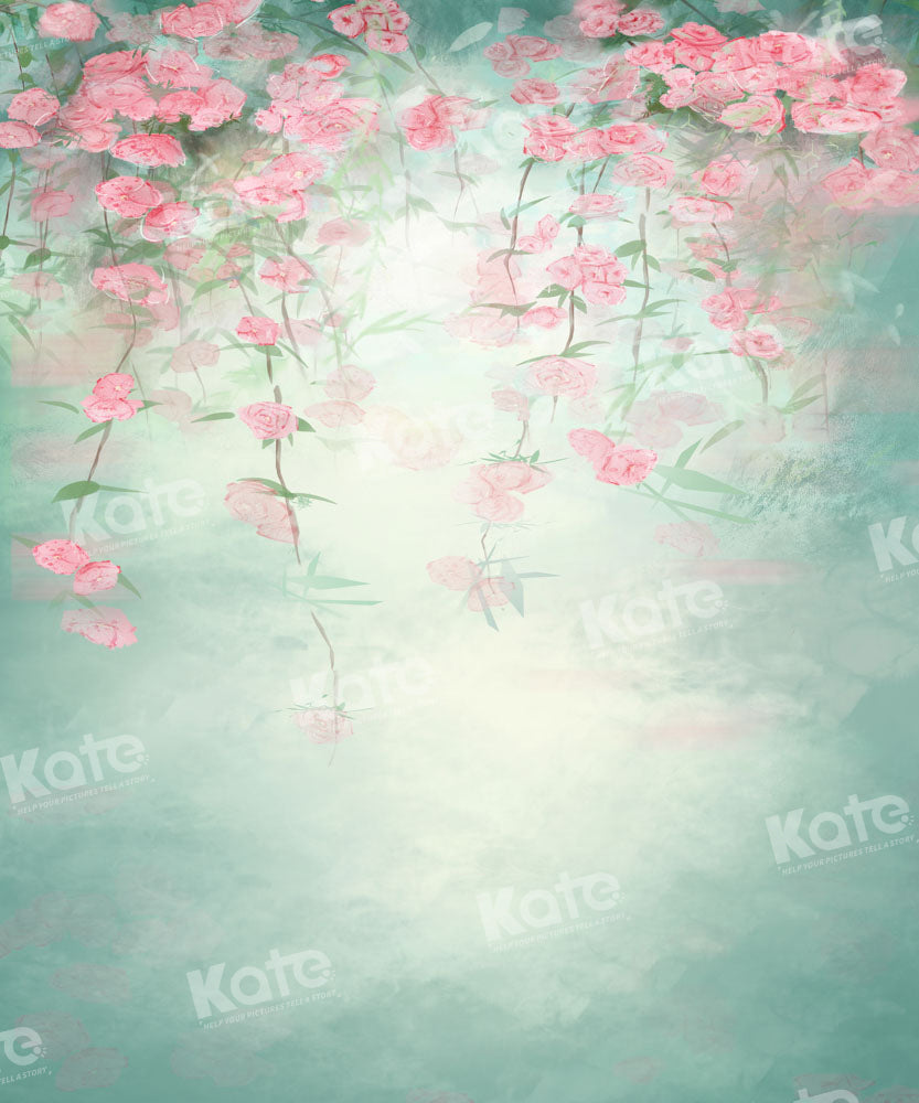 Kate Green Fine Art Backdrop Flowers Hand Painted Designed by GQ