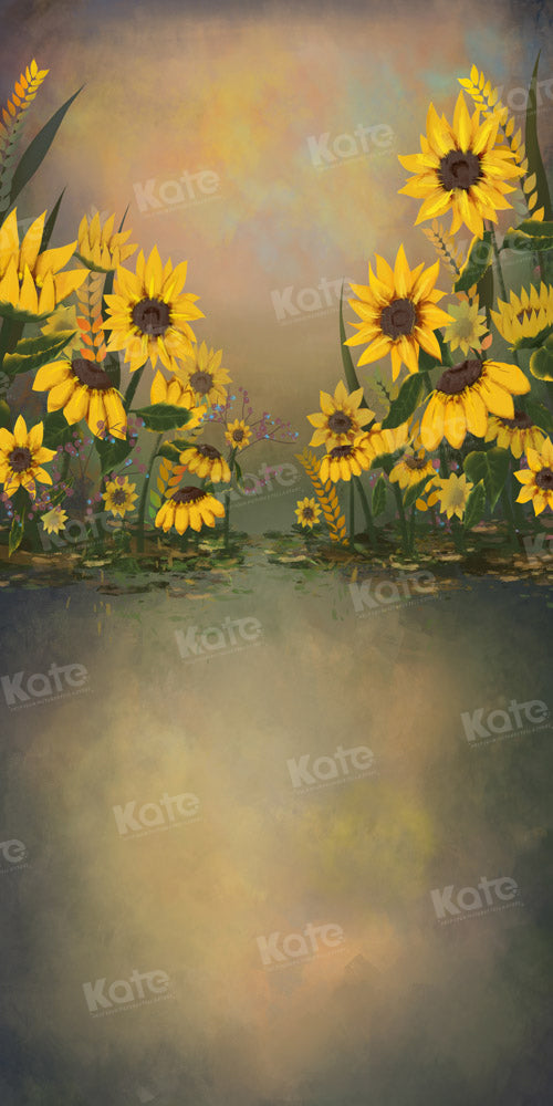 Kate Abstract Sunflower Backdrop Flowers Designed by GQ