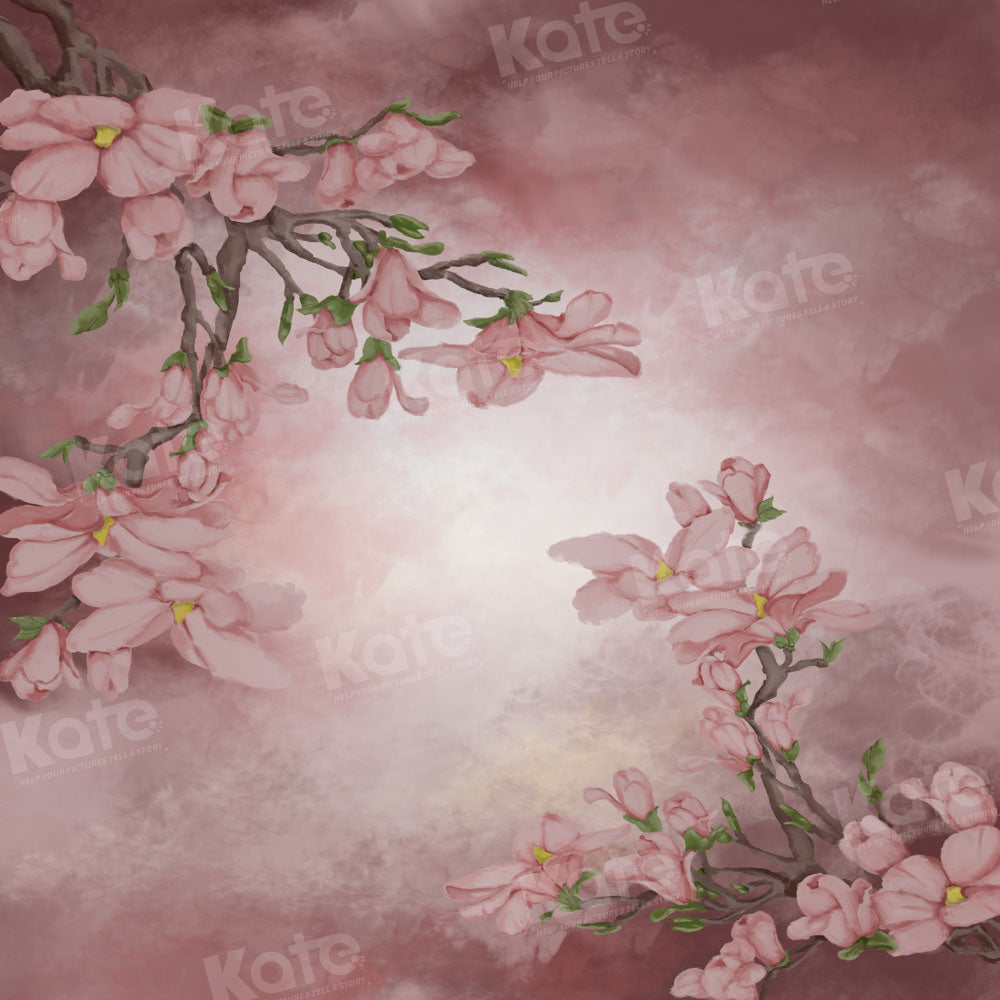 Kate Spring Fine Art Pink Floral Backdrop Designed by GQ