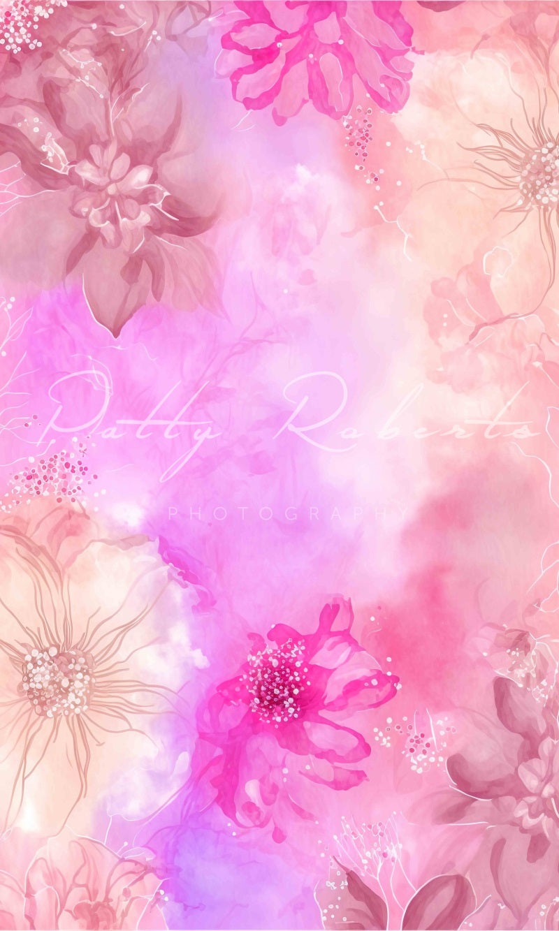 Kate Pastel Paradise Backdrop Portrait Flowers Designed by Patty Robertss