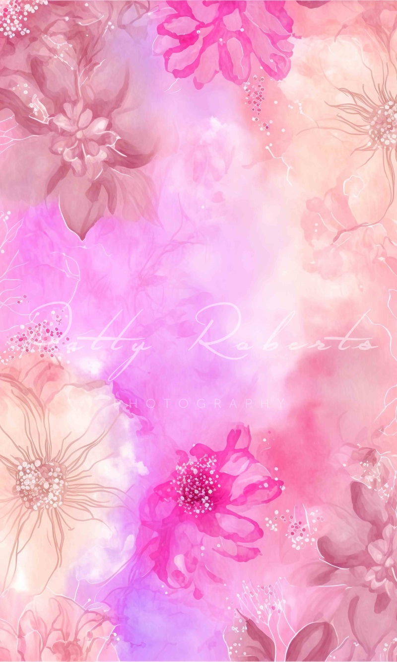 Kate Pastel Paradise Backdrop Portrait Flowers Designed by Patty Robertss