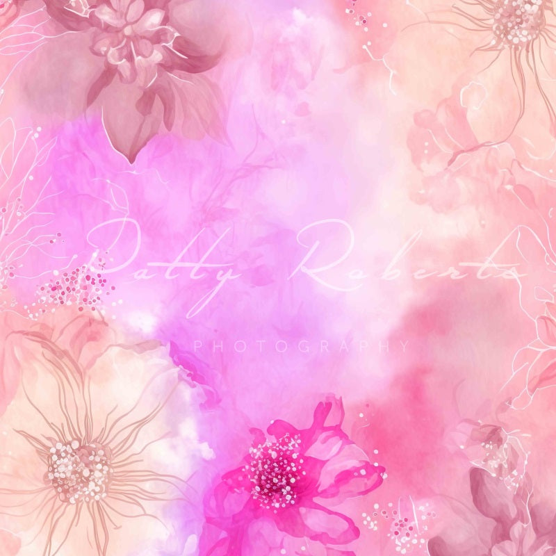 Kate Pastel Paradise Backdrop Portrait Flowers Designed by Patty Robertss