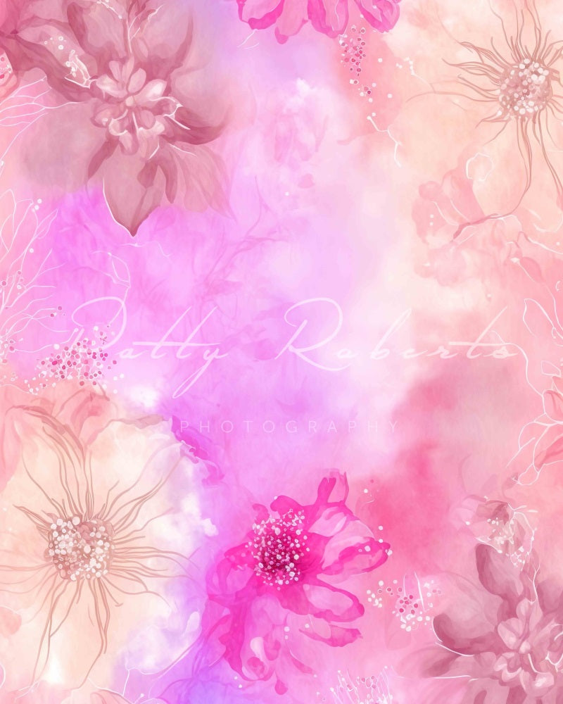 Kate Pastel Paradise Backdrop Portrait Flowers Designed by Patty Robertss