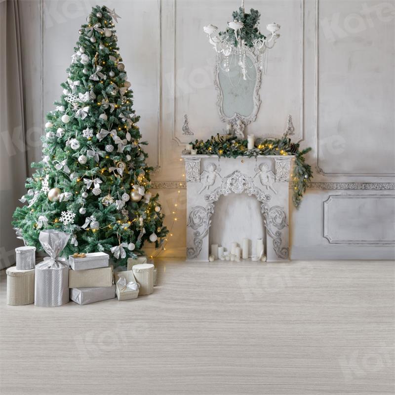 Kate Christmas Gifts Fireplace Vintage Room Backdrop for Photography - Kate Backdrop AU