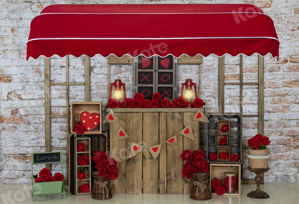 Kate Romantic Backdrop  Valentine's Day Store Wall Designed by Emetselch - Kate Backdrop AU