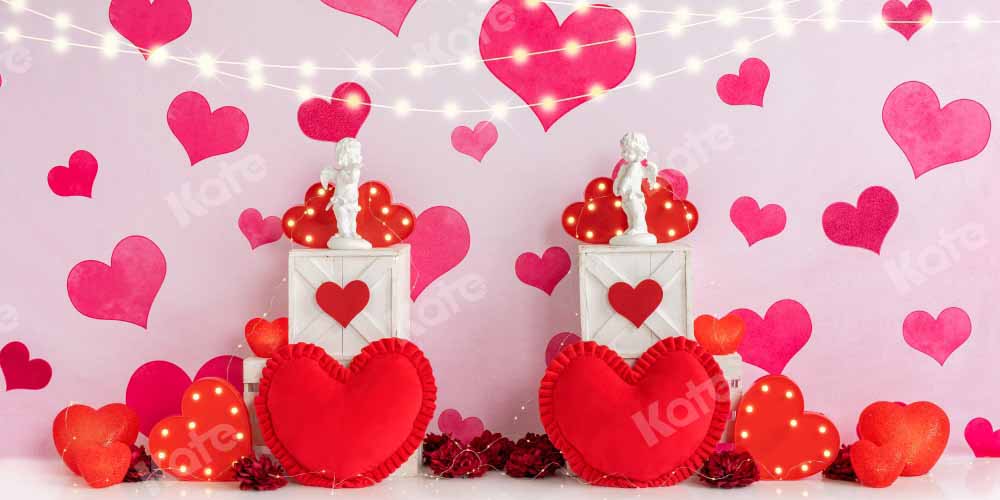 Kate Valentine's Day Backdrop Barbie Love Designed by Emetselch - Kate Backdrop AU