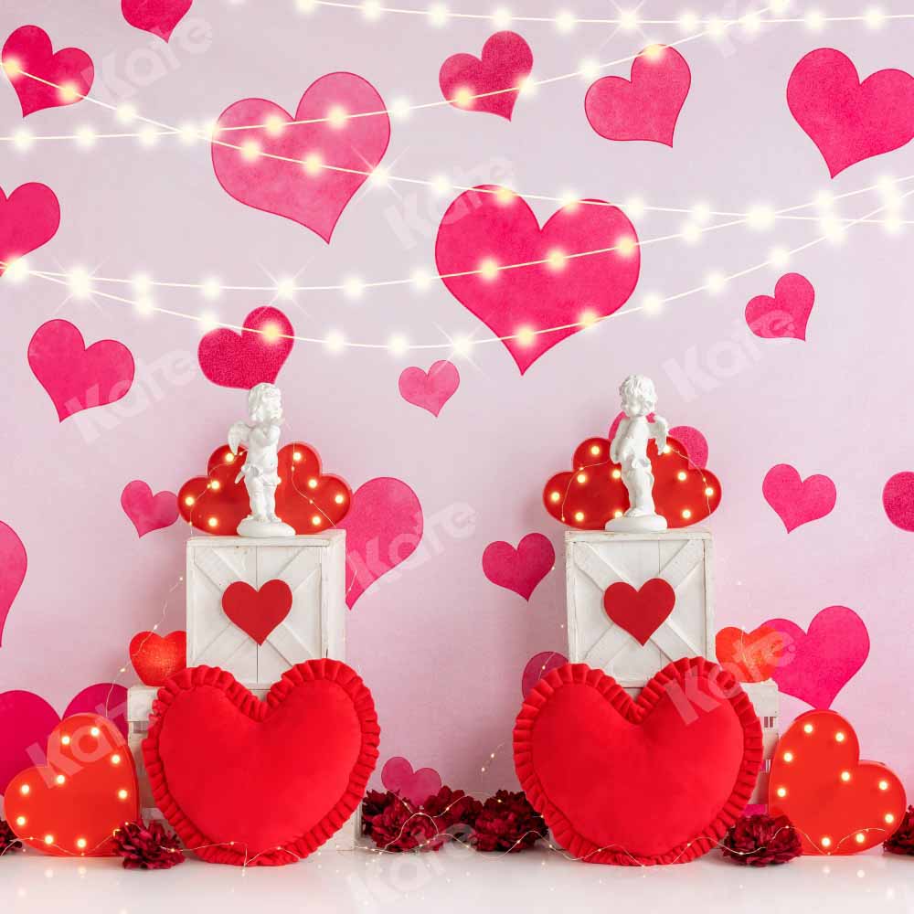 Kate Valentine's Day Red Hearts Backdrop Designed by Melissa King