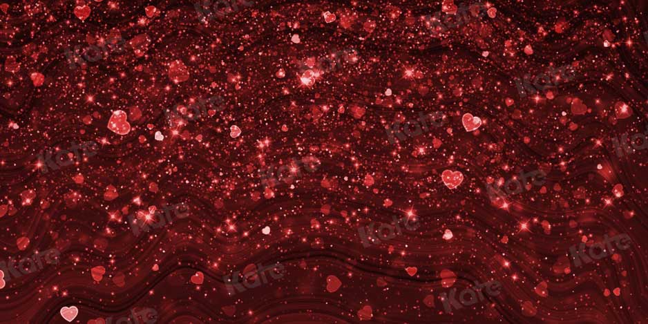 Kate Red Valentine's Day Backdrop Shining Love for Photography - Kate Backdrop AU