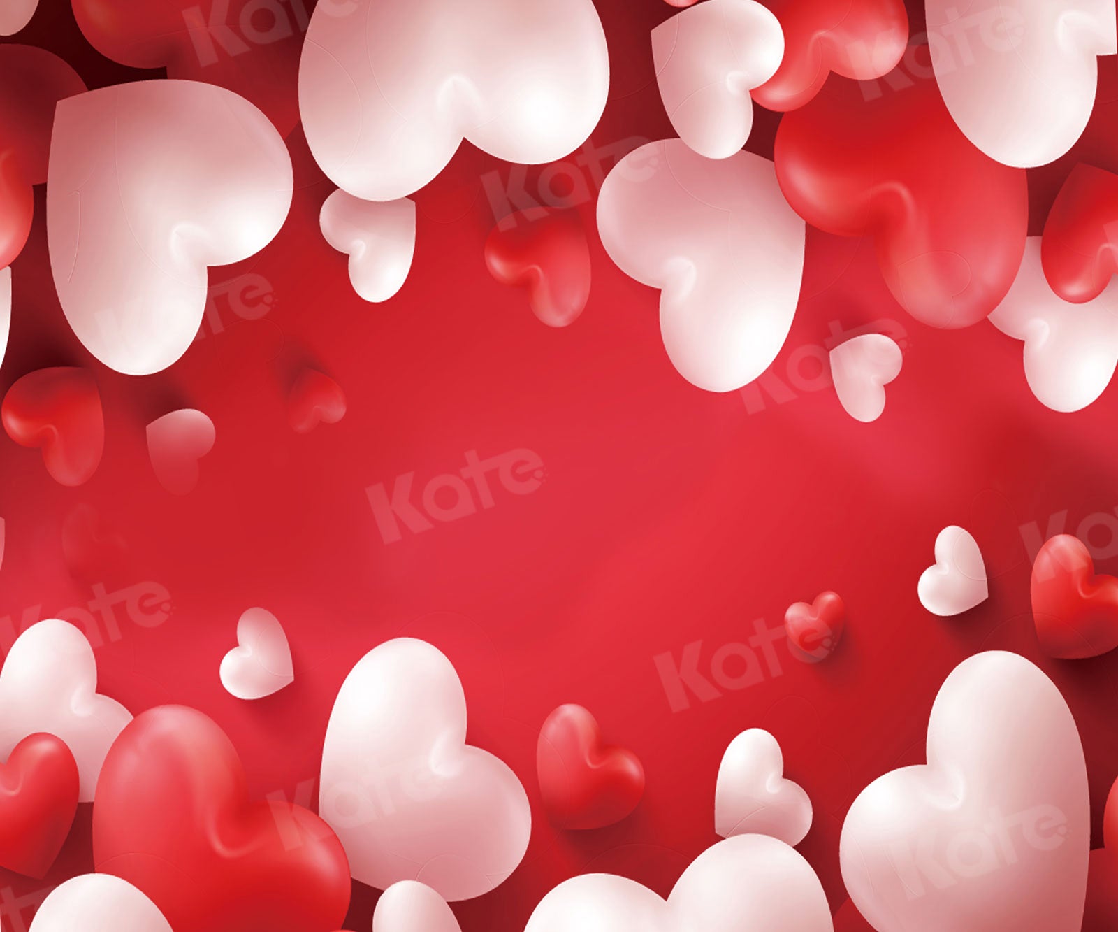 Kate Valentine's Day Backdrop Red Love Balloons for Photography - Kate Backdrop AU