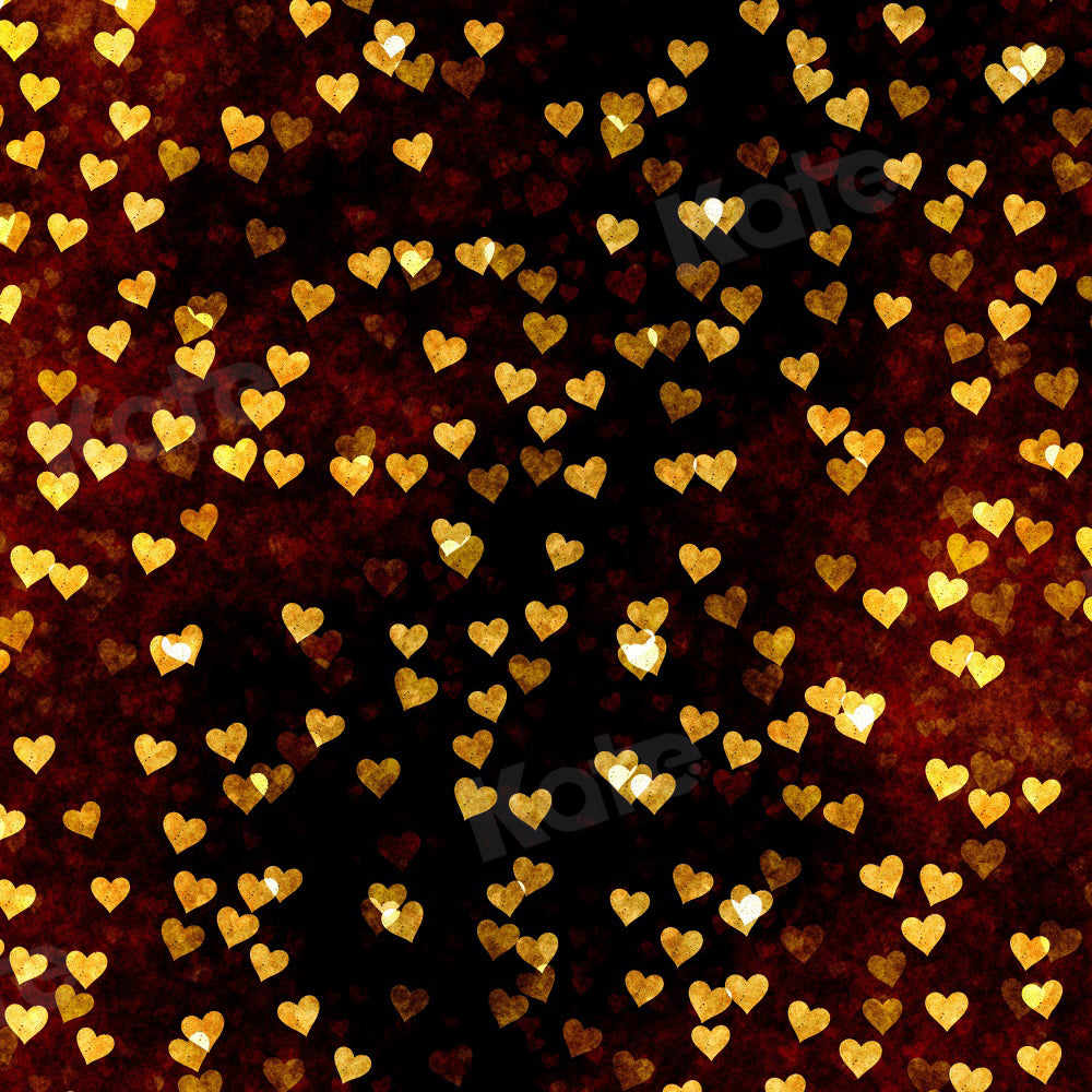 Kate Valentine's Day Backdrop Gold Love Red Dream for Photography - Kate Backdrop AU