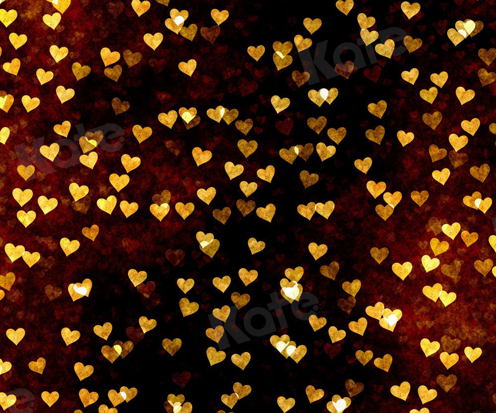 Kate Valentine's Day Backdrop Gold Love Red Dream for Photography - Kate Backdrop AU