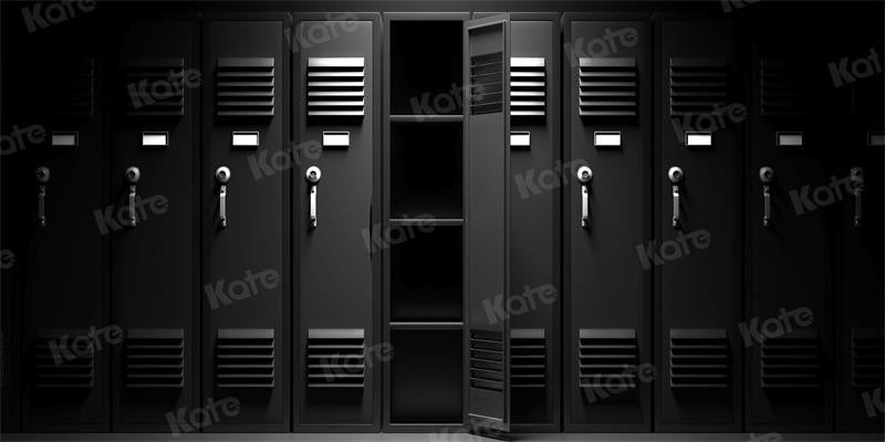 Kate Black Locker Backdrop for Photography - Kate Backdrop AU