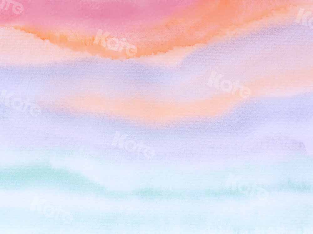 Kate Watercolor Macarons Backdrop Abstract Textured Designed by Kate Image - Kate Backdrop AU