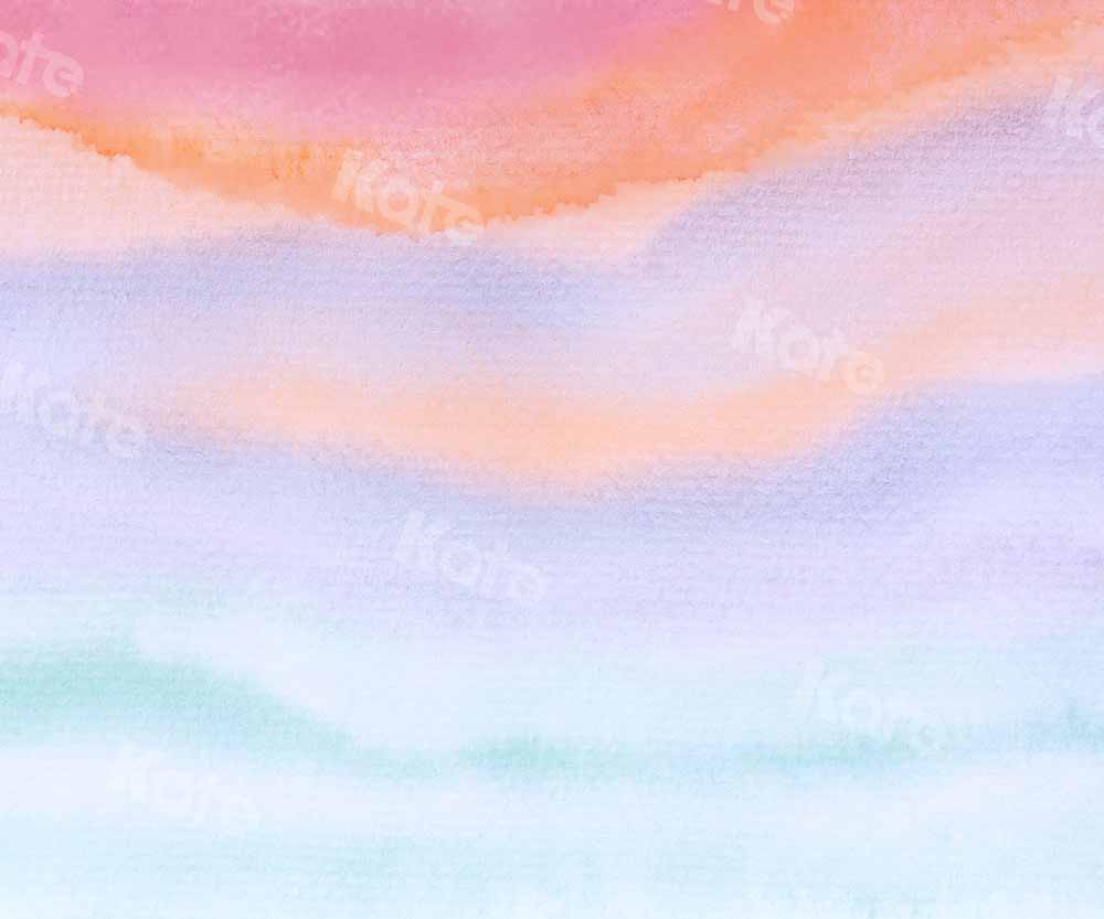 Kate Watercolor Macarons Backdrop Abstract Textured Designed by Kate Image - Kate Backdrop AU