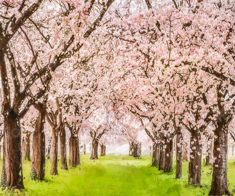 Kate Spring Flower Tree Backdrop Grassland for Photography ...