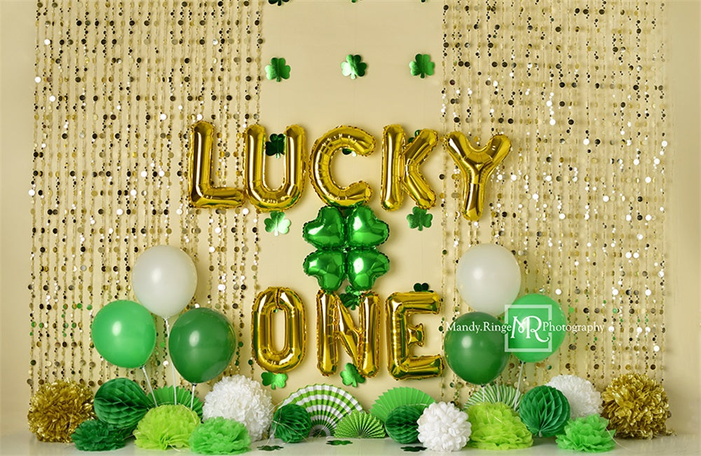 Kate Lucky St. Patrick's Day Backdrop One Birthday Designed by Mandy Ringe Photography