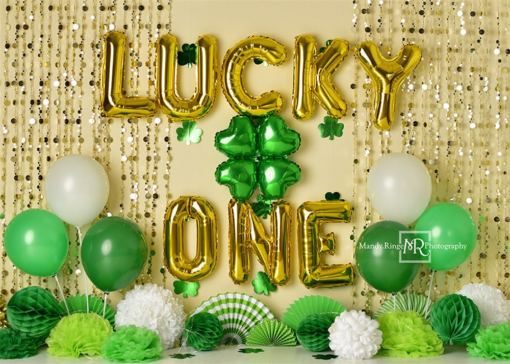 Kate Lucky St. Patrick's Day Backdrop One Birthday Designed by Mandy Ringe Photography