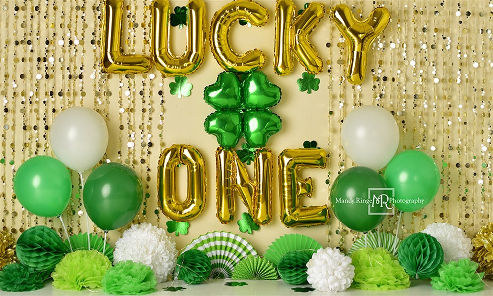 Kate Lucky St. Patrick's Day Backdrop One Birthday Designed by Mandy Ringe Photography