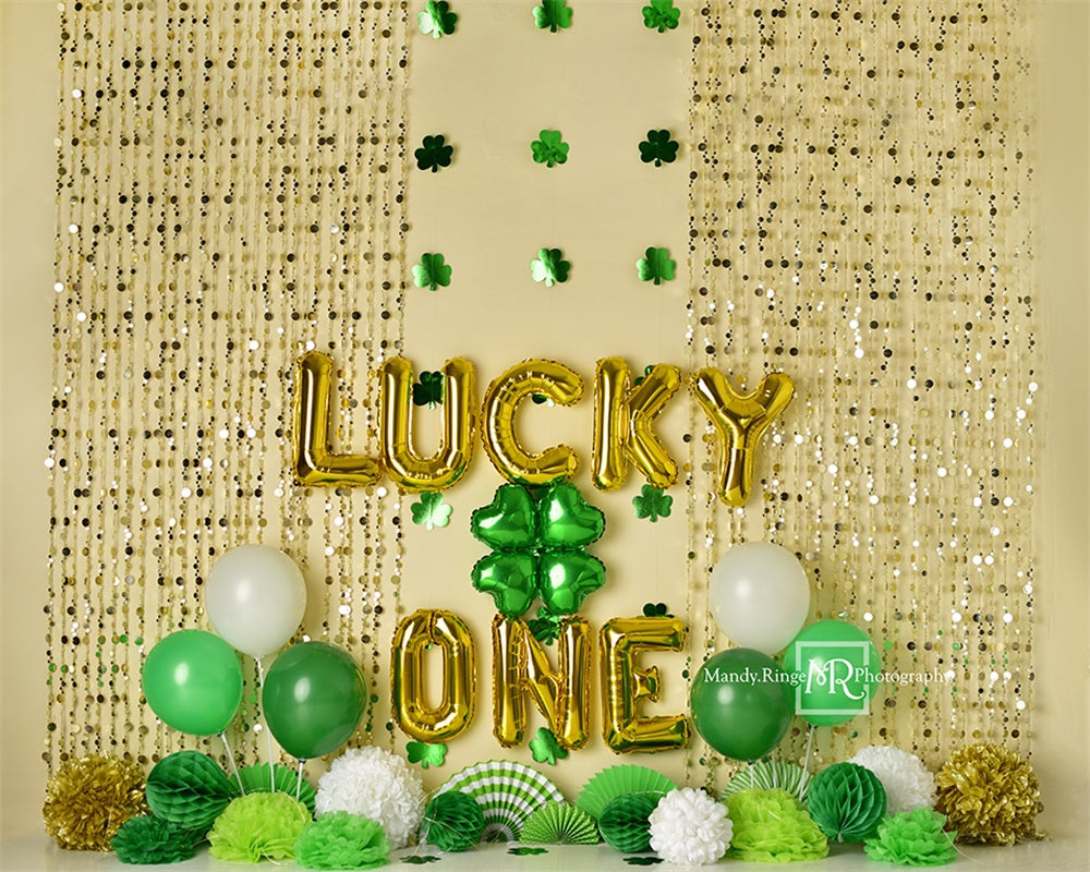 Kate Lucky St. Patrick's Day Backdrop One Birthday Designed by Mandy Ringe Photography