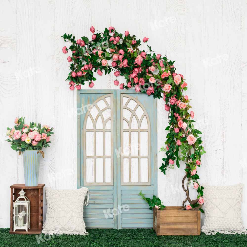 Kate Spring Mother's Day Backdrop Floral Door Pillow Designed by Emetselch - Kate Backdrop AU