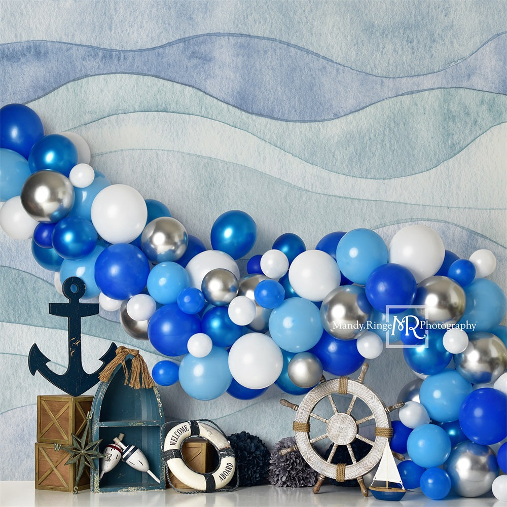 Nautical baby hot sale shower balloons