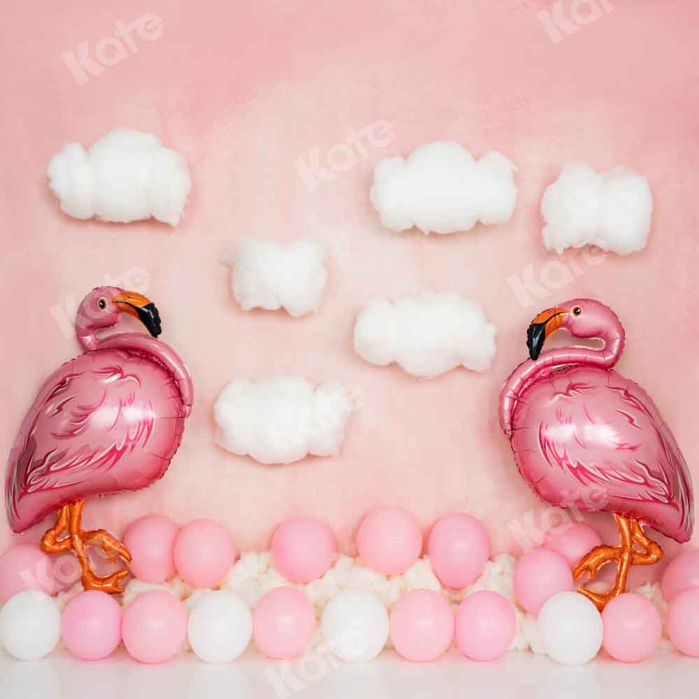 Kate Balloon Flamingo Girl Backdrop Designed by Emetselch - Kate Backdrop AU