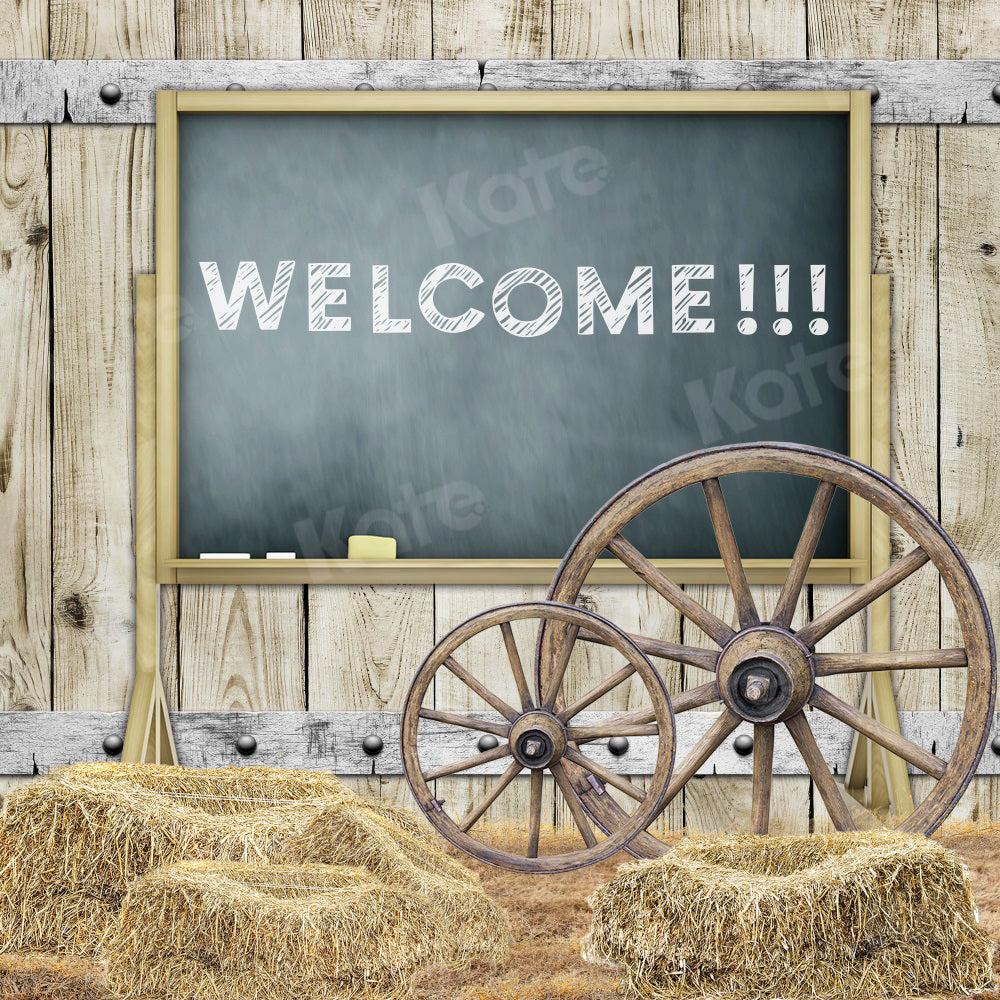 Kate Back to School Backdrop Barn Blackboard for Photography - Kate Backdrop AU