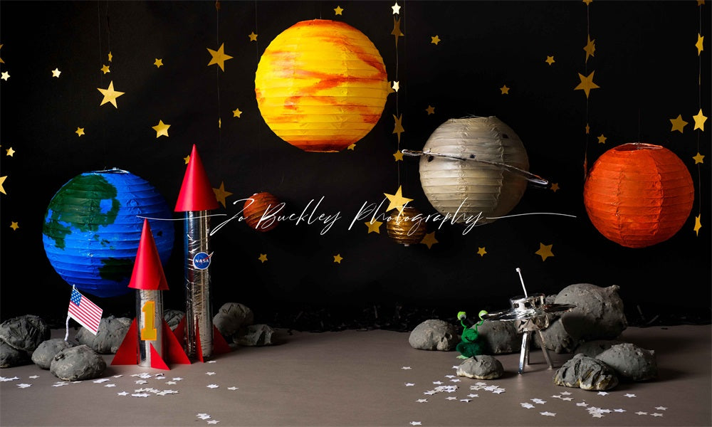 Kate Space Backdrop Cake Smash Boy for Photography Designed by Jo Buckley Photography