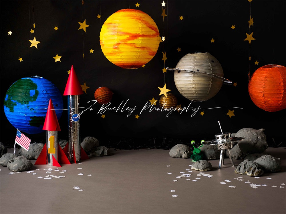 Kate Space Backdrop Cake Smash Boy for Photography Designed by Jo Buckley Photography