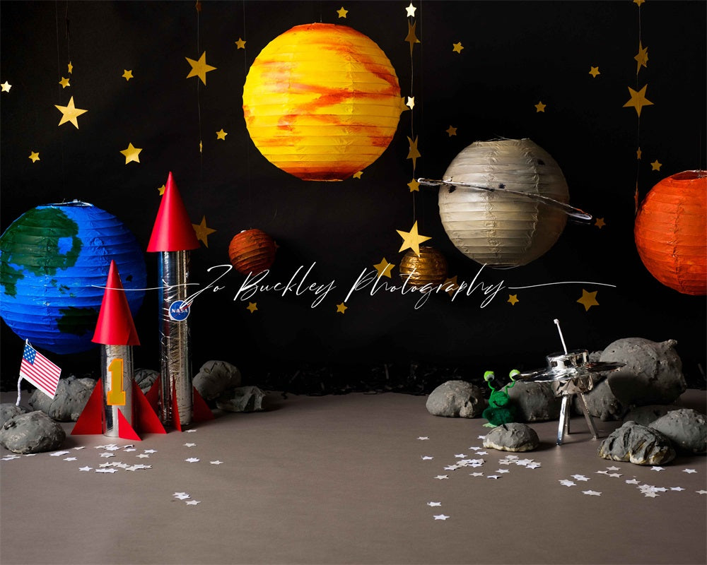 Kate Space Backdrop Cake Smash Boy for Photography Designed by Jo Buckley Photography