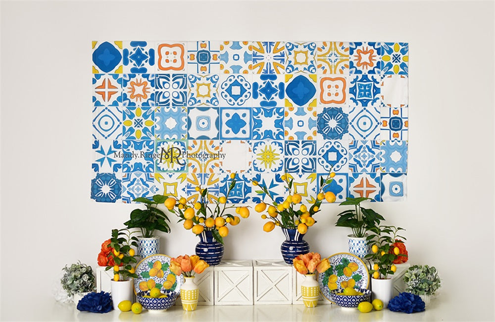 Kate Mediterranean Summer Backdrop Designed by Mandy Ringe Photography