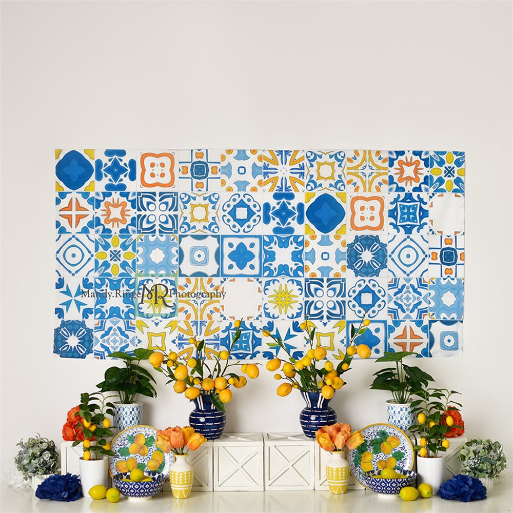 Kate Mediterranean Summer Backdrop Designed by Mandy Ringe Photography