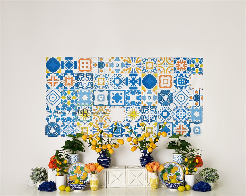 Kate Mediterranean Summer Backdrop Designed by Mandy Ringe Photography