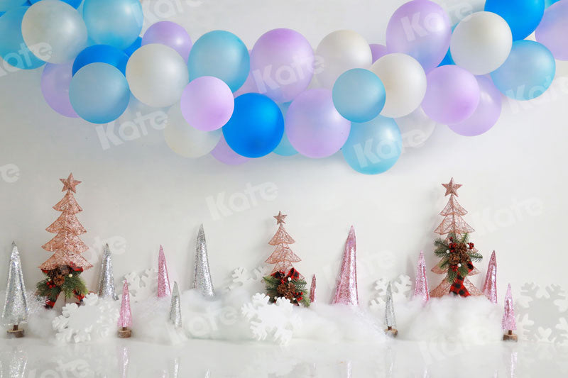 Kate Christmas Backdrop Balloons Cake Smash for Photography