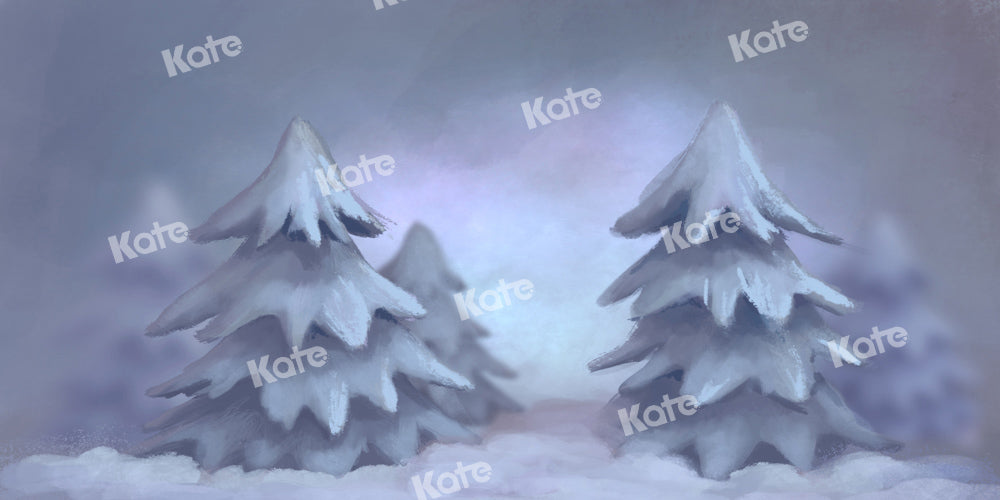 Kate Christmas Tree Backdrop Woods Snow Designed by GQ