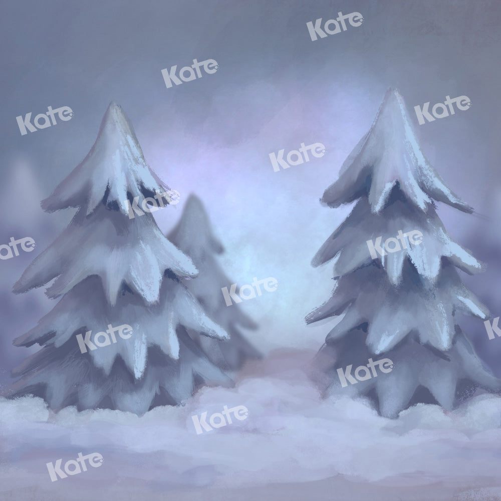 Kate Christmas Tree Backdrop Woods Snow Designed by GQ