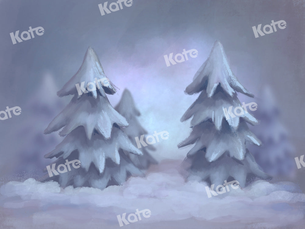 Kate Christmas Tree Backdrop Woods Snow Designed by GQ