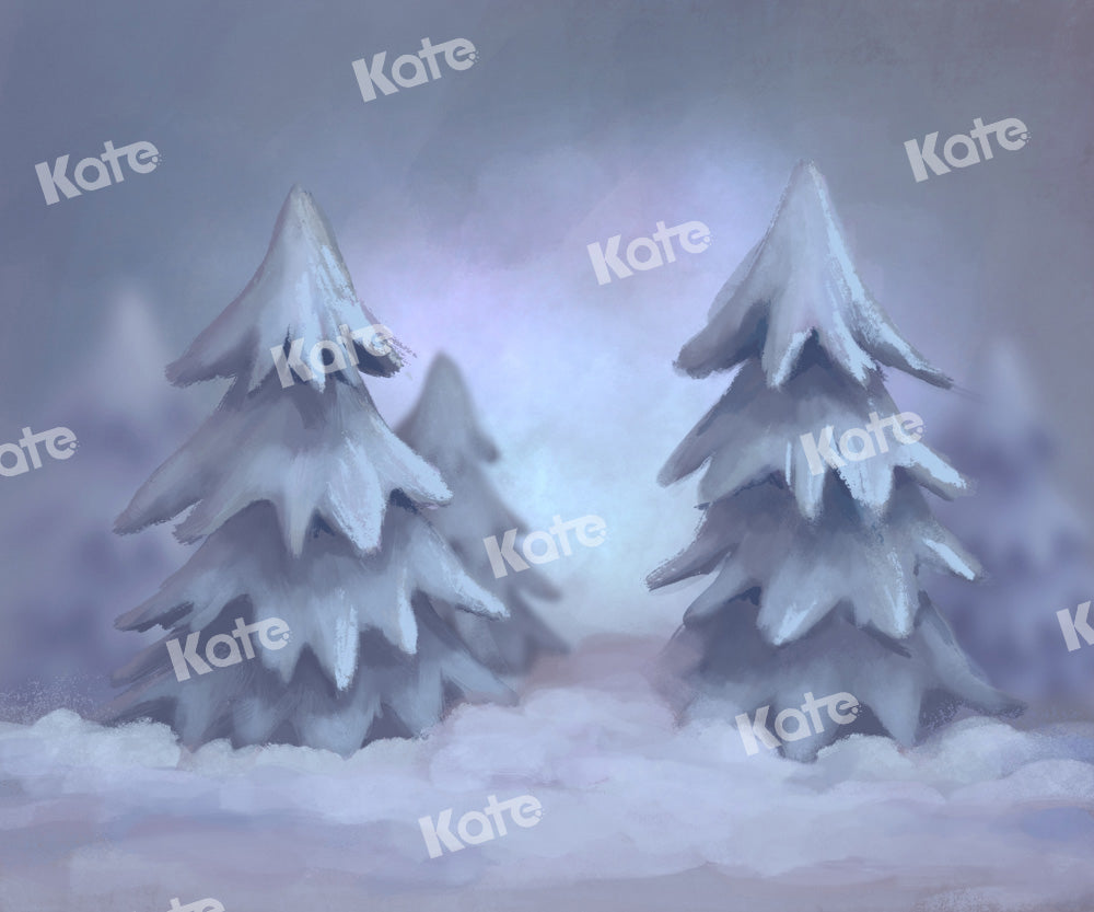 Kate Christmas Tree Backdrop Woods Snow Designed by GQ