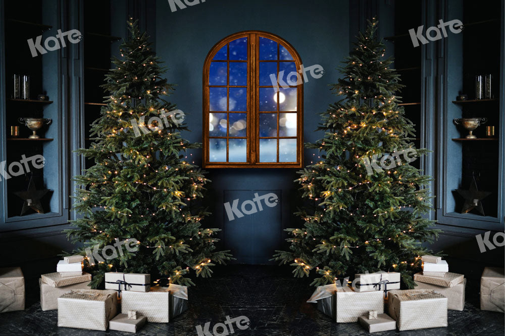 Kate Christmas Present Backdrop Tree Bokeh Window Designed by Chain Photography