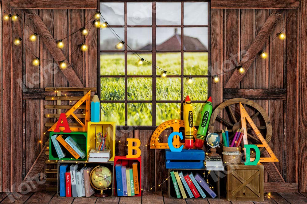 Kate Back to School Backdrop Chalet Window Designed by Emetselch