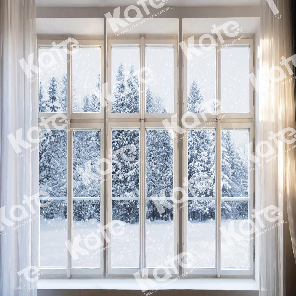 Kate Winter Snow Scene Backdrop Window Designed by Chain Photography