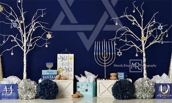 Kate Hanukkah Celebration Backdrop Designed by Mandy Ringe Photography