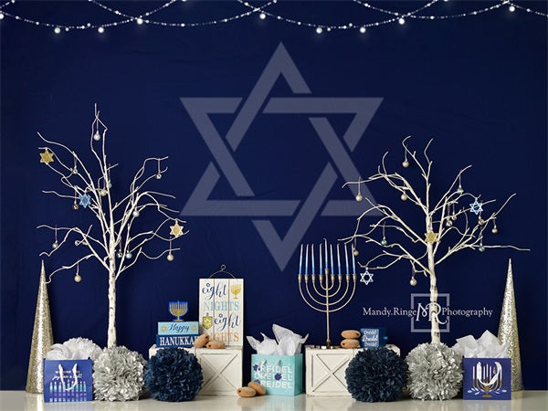 Kate Hanukkah Celebration Backdrop Designed by Mandy Ringe Photography