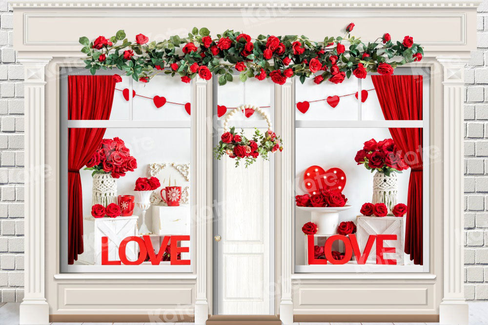 Kate Valentine's Day Backdrop Rose Shop Designed by Chain Photography