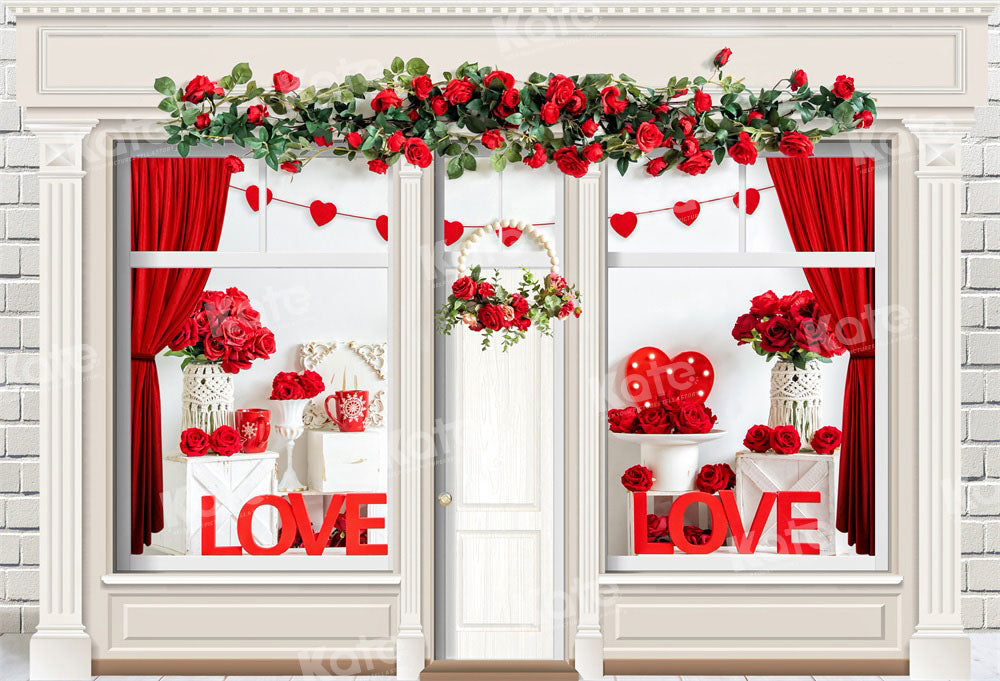 Kate Valentine's Day Backdrop Rose Shop Designed by Chain Photography