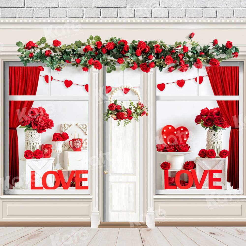 Kate Valentine's Day Backdrop Rose Shop Designed by Chain Photography